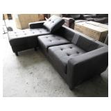 Brown/Gray Leather Couch