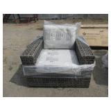 2) Cushioned Patio Armchairs