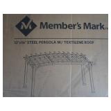 12'x16' Steel Pergola with Textilene Roof