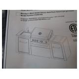 Deluxe Stack Rock Natureal Gas Grill Island, As Is