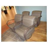 4) Patio Swivel Rockers, Some Minor Damage, As Is