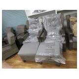 2) Patio Chairs With Ottomans And Cushions, As Is