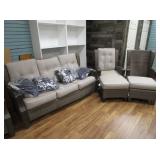 Patio Couch, 2) Chairs, As Is, Some Minor Damage