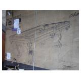 Barrington 96' Ball And Claw Leg Pool Table, As Is