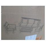 4) Piece Deep Seating Patio Furniture, As Is, May