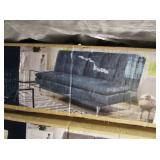 Serta Dream Convertible, Grey Leather, Has Tear