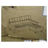 Taylor Leather Reversible Sectional Grey