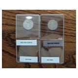 2) 1883 V Nickels (First Of The V Nickel)