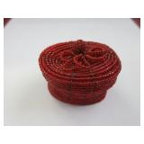 Small Beaded Trinket Box With Lid