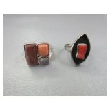 2) Fashion Rings Size 7 And 8 1/2