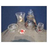 Cardinal and Warbler Hand Painted Tea Lights