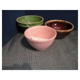 3) McCoy USA vintage Mixing Bowls
