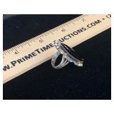 Sterling Native American Black Onyx Ring