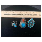 Sterling Native American Ring Set of 3 Women