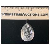 Sterling Native American Pink Shell Pendant