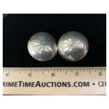 Sterling Native American Oversized Stamp Earrings