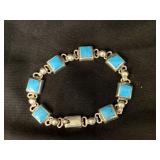 Sterling Mexico Turquoise Bracelet