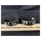 Sterling Mexico Inlay Bracelet Set
