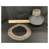 Sterling Mexico Link Bracelet Necklace Set