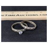 Sterling CZ Engagement Set
