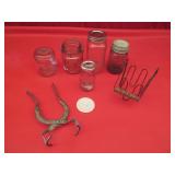 Clamp, Glass Jars, Lids