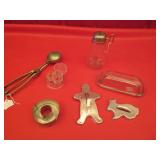 Cookie Cutters, Ice Cream Scoop, Butter Dish,