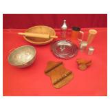 Bowl, Strainer, Rolling Pin, Spoon Display, Tray,