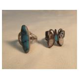 Size 7 and Butterfly Size 5 Ring