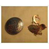 Morgan Silver Dollar Button, Charms