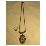 Necklace, Size 6.5 Ring