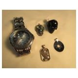 Calvin Hill Quartz Watch, Pendants,