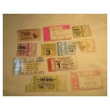 1970s and 1980s Ticket Stubs