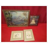 Framed Art, Matted Laurel Ovitt Drawings