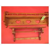 2) Wall Shelves with Hooks