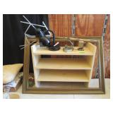 Shelf, Pencil Sharpener, Lamp, Frame
