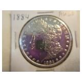 1884 Morgan Silver Dollar (AU50)