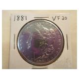 1881 Morgan Silver Dollar (VF20)
