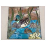Ducks in Water Stained Glass