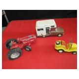 Die Cast Camper, Tractor, Car