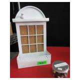 Window / Corkboard Decor, Jar of Buttons