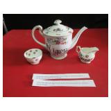 "Poison and Skull" Cream and Sugar Set, "Liquor"