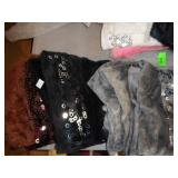 3) Furry Sequined Scarves