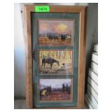 3 Part Framed Cowboy Art