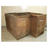 2 Wood Ammo Crate Boxes
