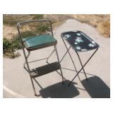 Vintage Folding Stool and TV Tray