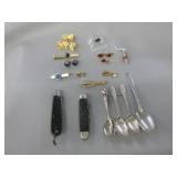 Tie Tacks, Cufflinks, Vintage Pocket Knives,