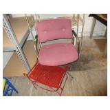 Chair and Red Stand