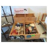 Wood Boxes with Contents