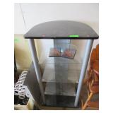 Black, Silver and Clear Entertainment Center