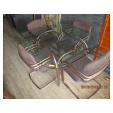 Glass Table with 4) Chairs